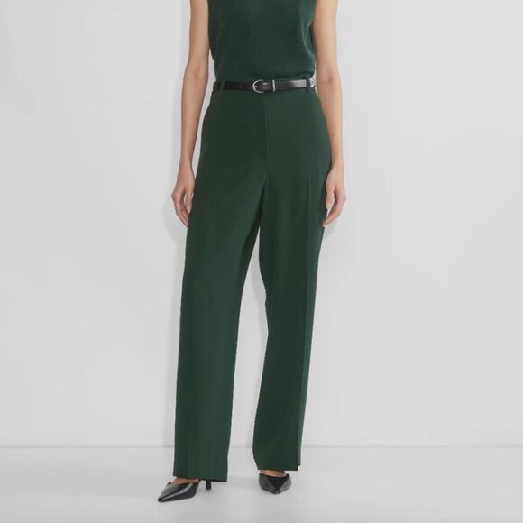 NWT - Aritzia - Babaton Agency Pant, Color Scarab, Size 2, Material Mirror Crepe - Picture 3 of 3
